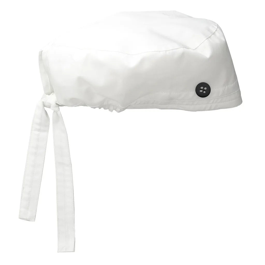Bonnet médical avec bouton et bandeau anti-transpiration - Style bouffant ajustable