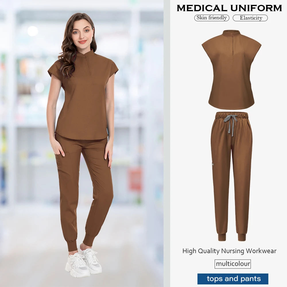 Ensemble Médical Femme - Haut et Pantalon Jogger (16 Couleurs)