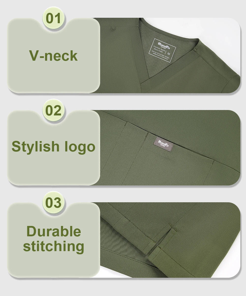 KUNGFU SCRUBS Ensemble médical homme antibactérien