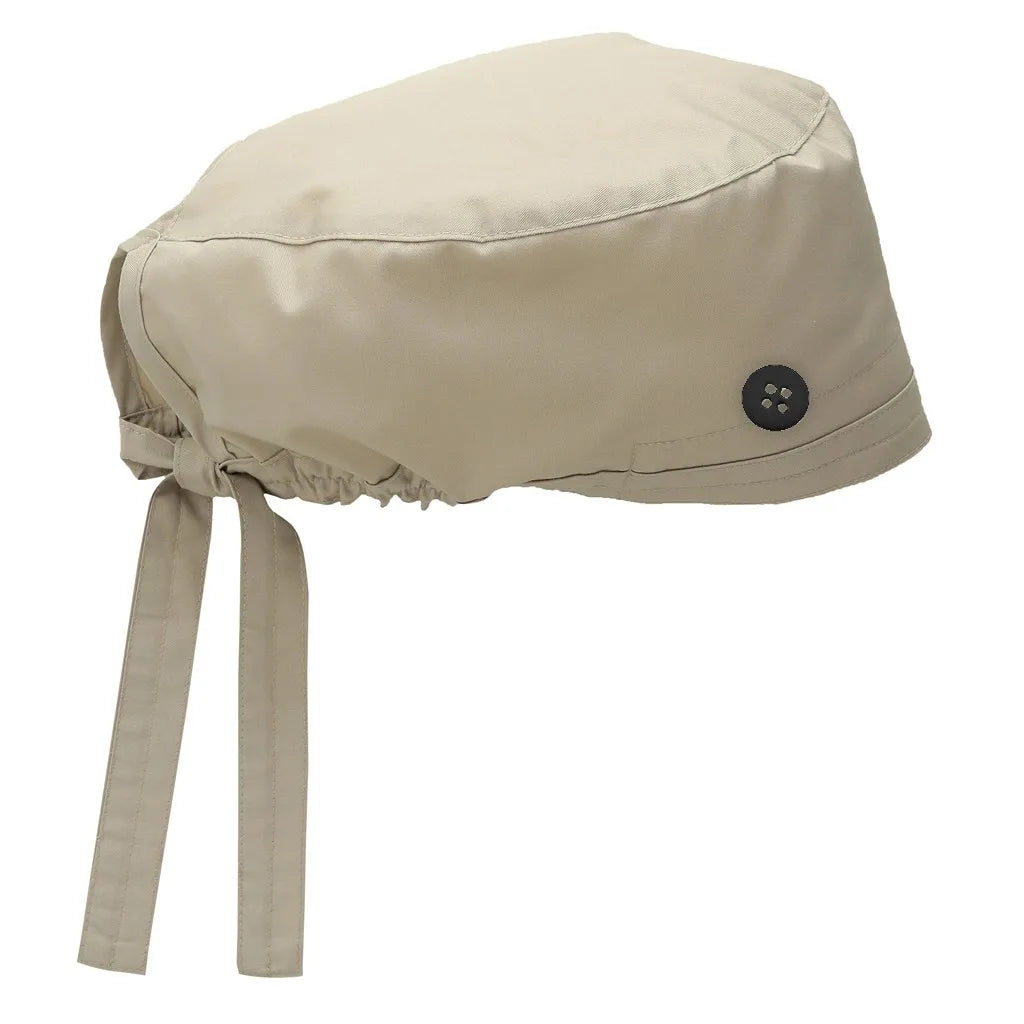 Bonnet médical avec bouton et bandeau anti-transpiration - Style bouffant ajustable