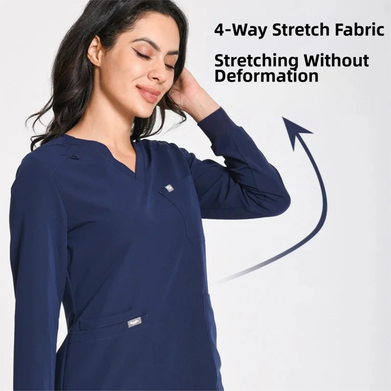 KUNGFU SCRUBS Ensemble médical femme manches longues antibactérien