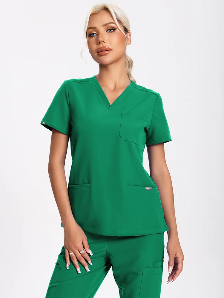 Ensemble Médical Antibactérien Vert - 2 Pièces (Haut et Pantalon)