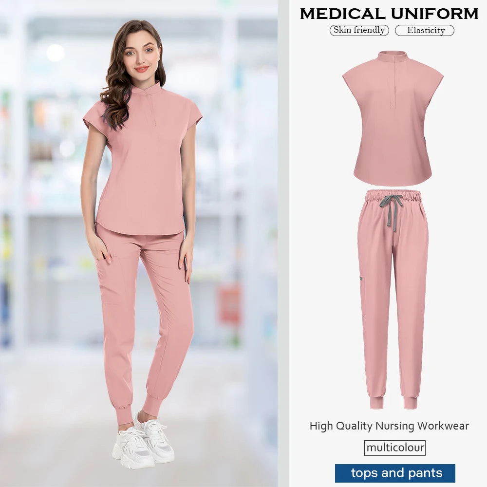 Ensemble Médical Femme - Haut et Pantalon Jogger (16 Couleurs)