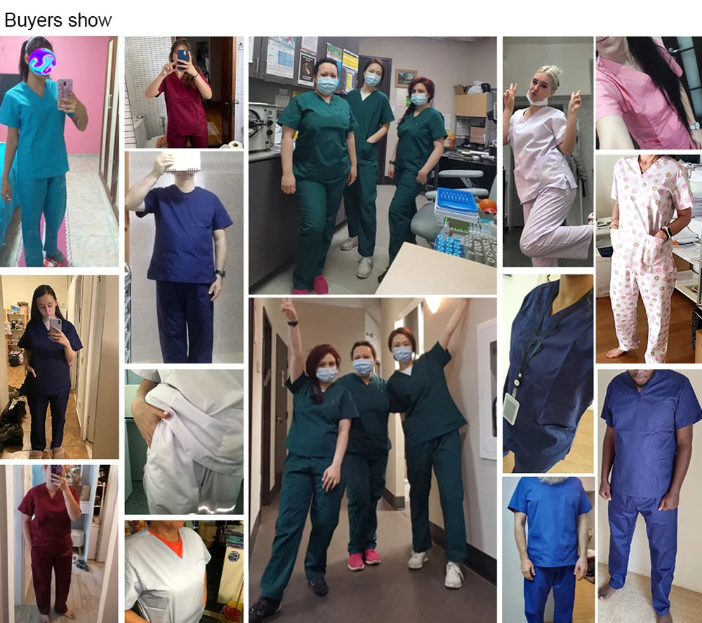 Ensemble Médical Unisexe - Haut Col V et Pantalon (5 Couleurs)