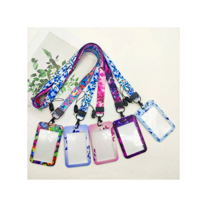 Porte-badge papillon avec cordon