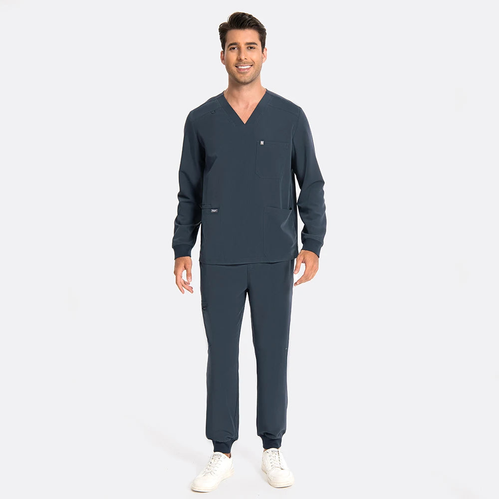 KUNGFU SCRUBS Ensemble médical homme manches longues antibactérien