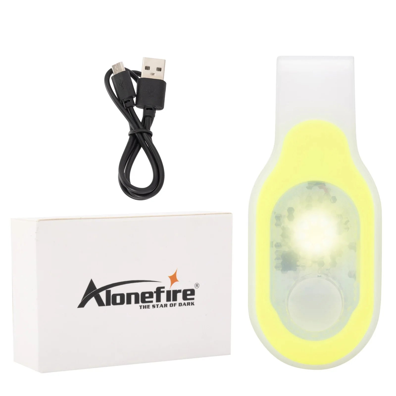 Lampe de Sécurité LED Rechargeable USB avec Clip