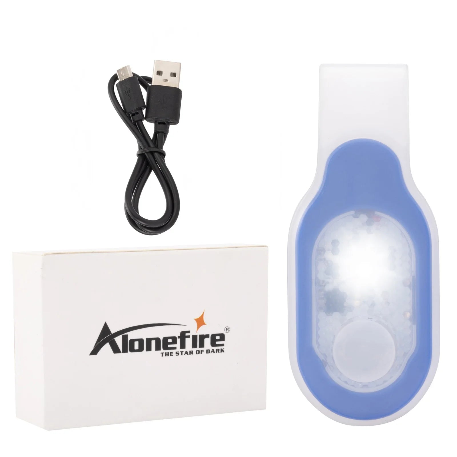 Lampe de Sécurité LED Rechargeable USB avec Clip