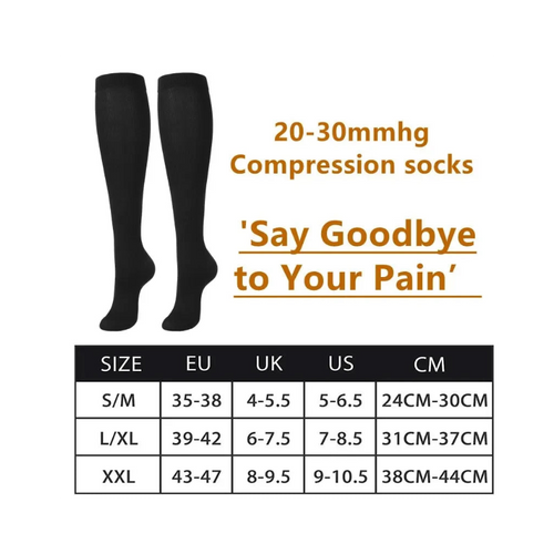 Bas de Compression Médicaux 20-30 mmHg - Lot de 3/6/7 Paires