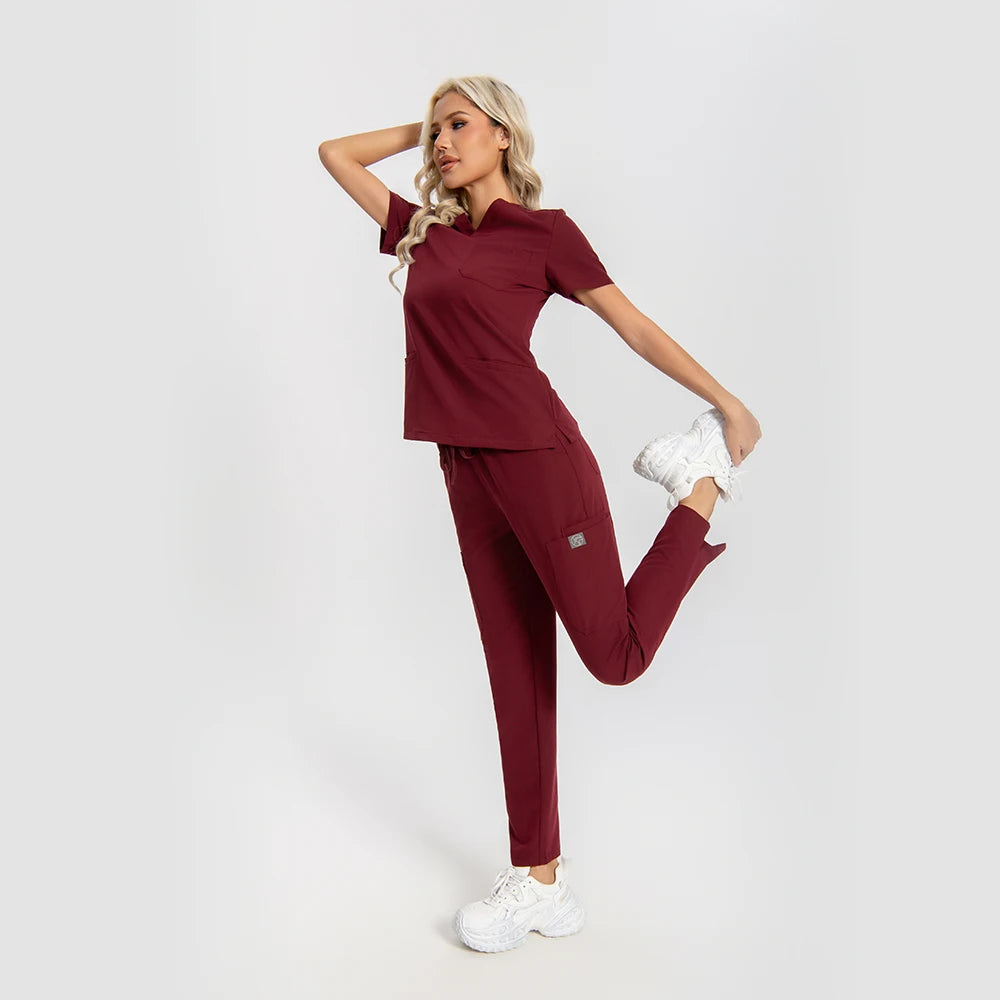KUNGFU SCRUBS Ensemble médical femme anti-froissement doux antibactérien