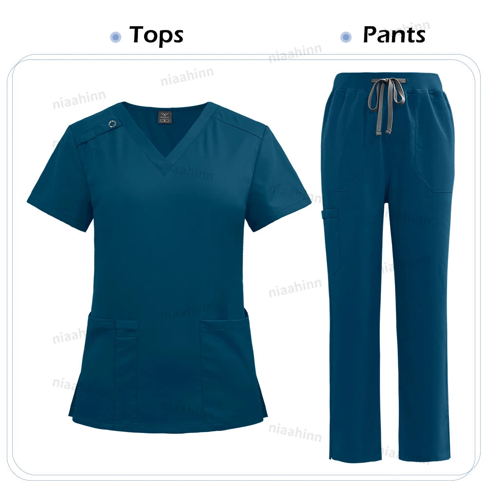 Ensemble Médical Femme - Haut et Pantalon (9 Couleurs)