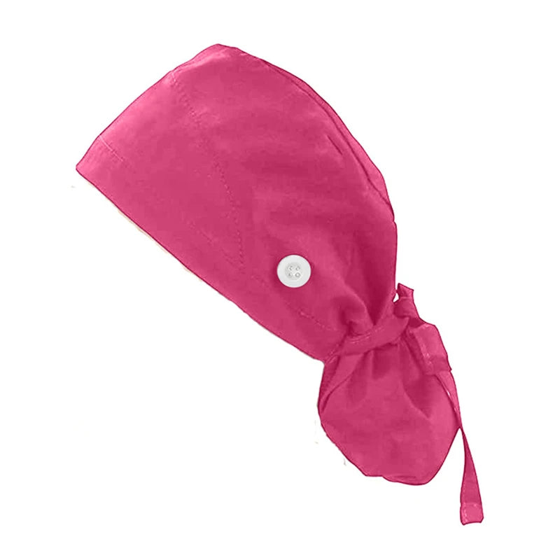 Bonnet chirurgical avec bouton unisexe - Calot médical pour élastiques de masque