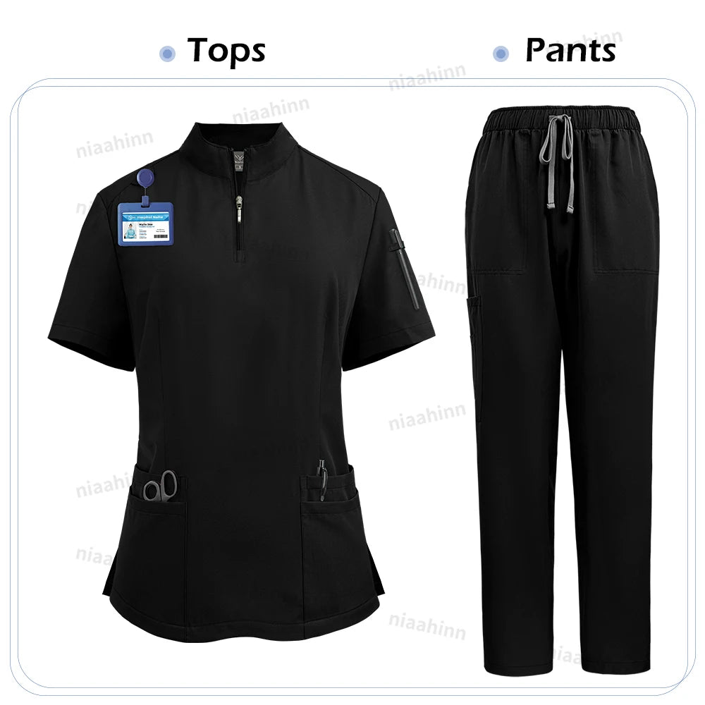 Ensemble Médical Unisexe - Haut Col V et Pantalon (9 Couleurs)