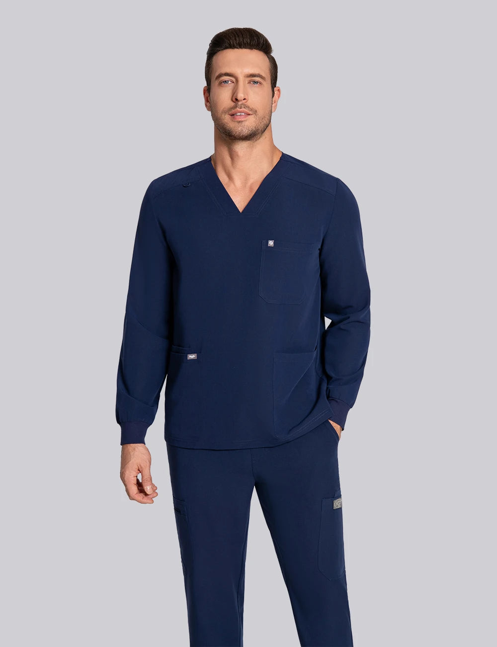 KUNGFU SCRUBS Ensemble médical homme manches longues antibactérien