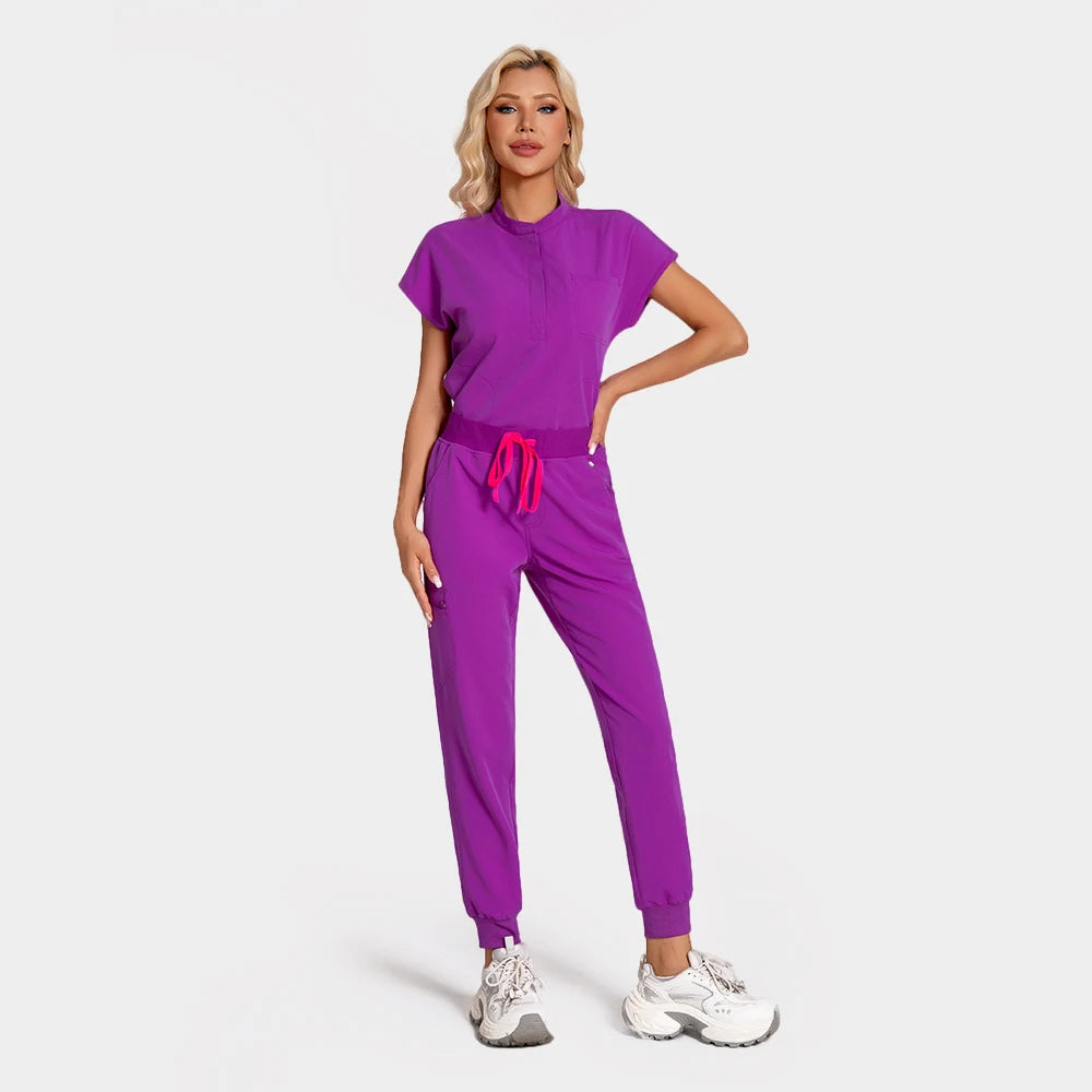 KUNGFU SCRUBS Ensemble médical femme couleurs modernes antibactérien
