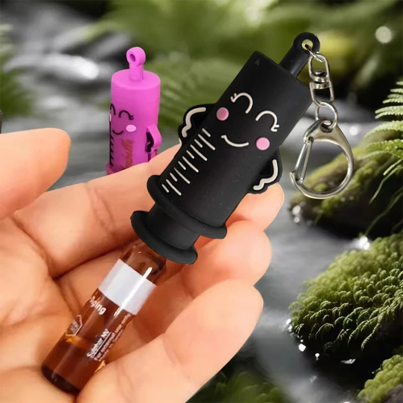 Ouvre-ampoule en forme de seringue avec porte-clés