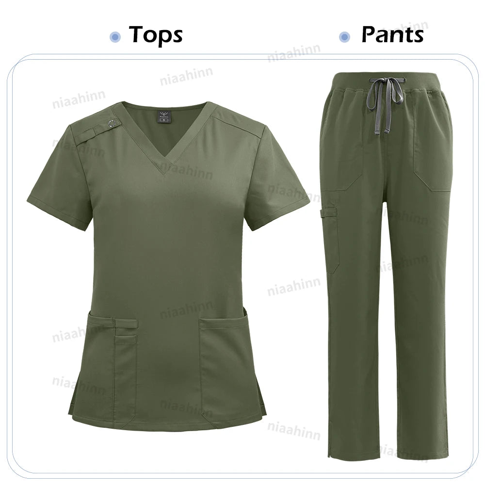Ensemble Médical Femme - Haut et Pantalon (9 Couleurs)