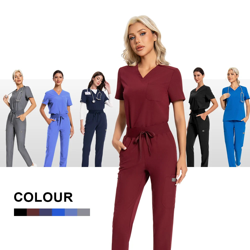 KUNGFU SCRUBS Ensemble médical femme anti-froissement doux antibactérien