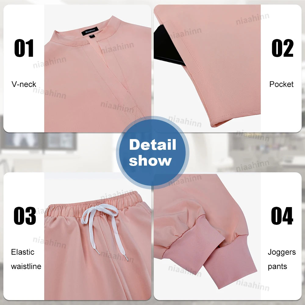 Ensemble Médical Unisexe - Haut Col V et Pantalon (5 Couleurs)