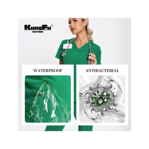Green Antibacterial Medical Set - 2 Pieces (Top and Pants)