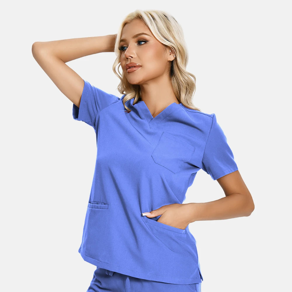 KUNGFU SCRUBS Ensemble médical femme anti-froissement doux antibactérien