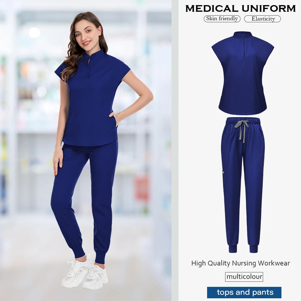 Ensemble Médical Femme - Haut et Pantalon Jogger (16 Couleurs)