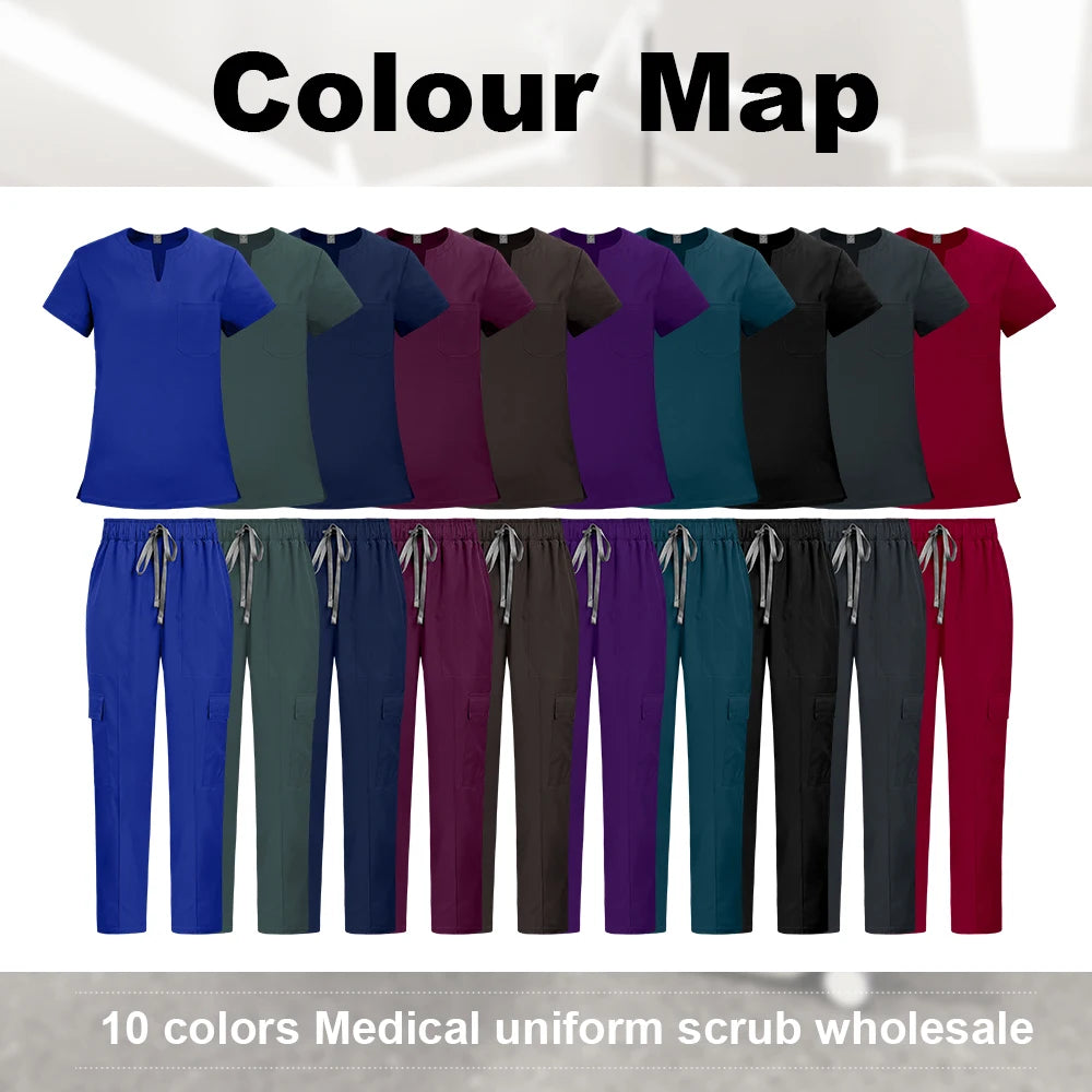 Ensemble Médical Femme - Haut et Pantalon (10 Couleurs)