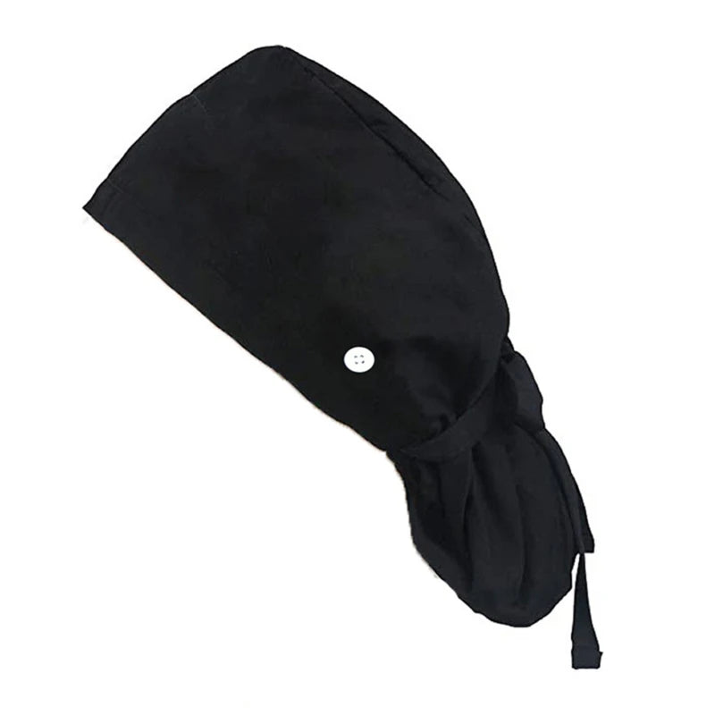 Bonnet chirurgical avec bouton unisexe - Calot médical pour élastiques de masque