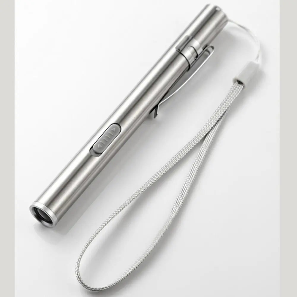 Lampe Stylo Médicale LED Rechargeable USB en Acier Inoxydable