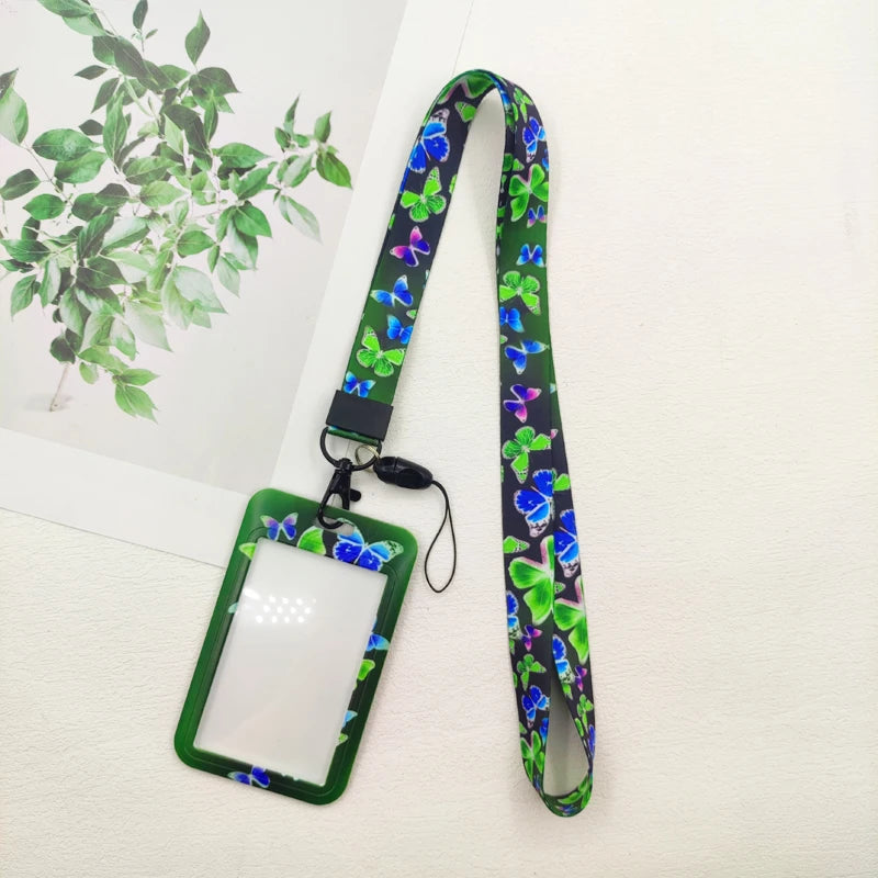 Porte-badge papillon avec cordon