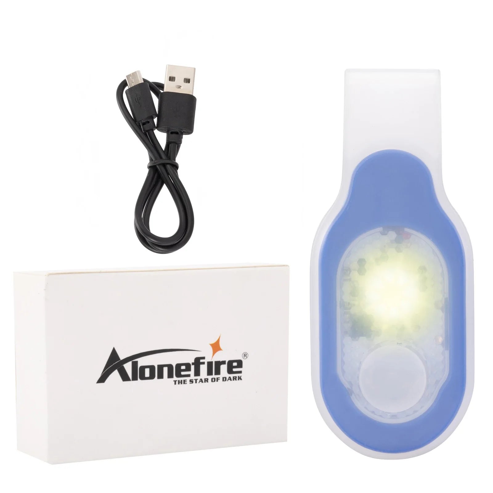 Lampe de Sécurité LED Rechargeable USB avec Clip