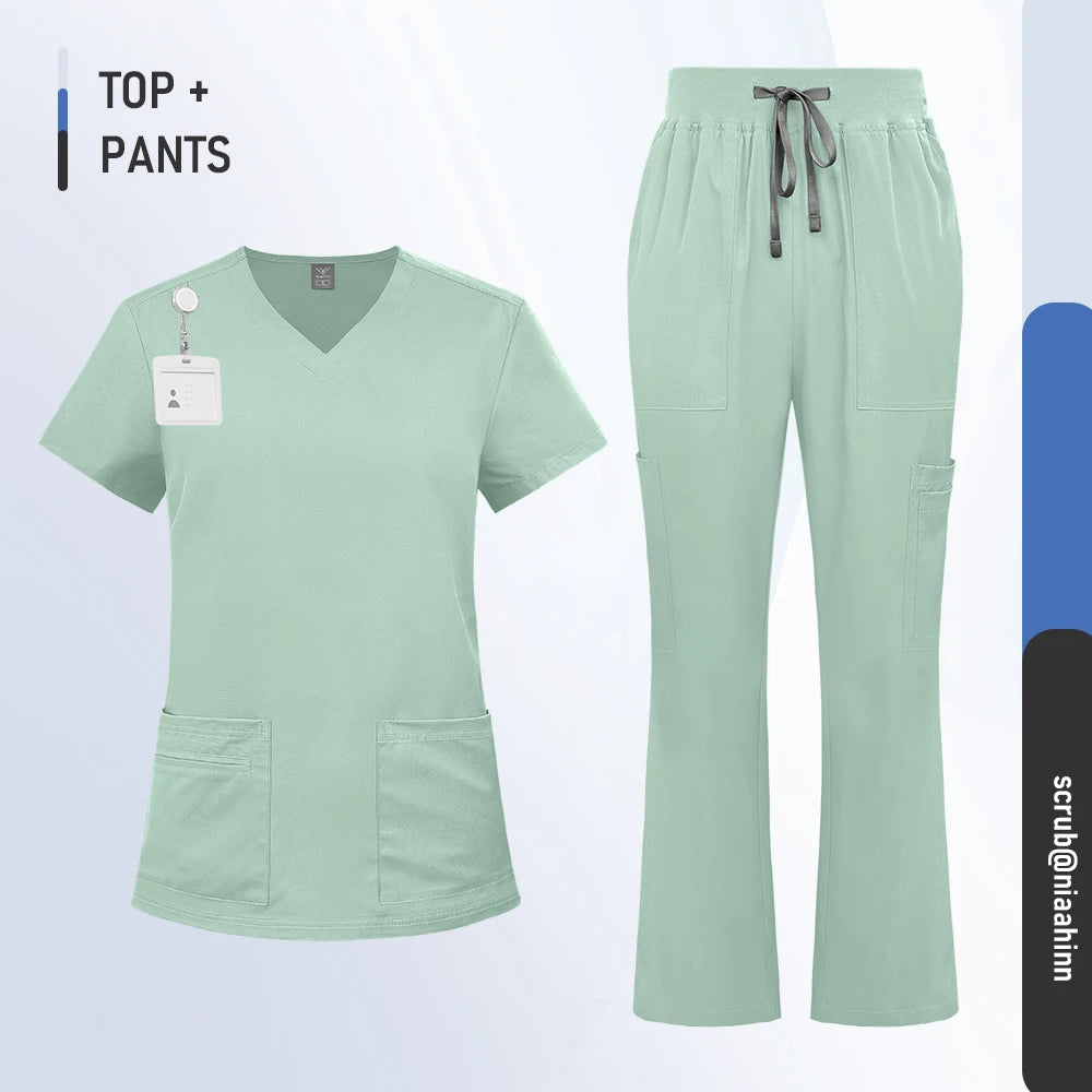 Ensemble Médical Col en V (10 Couleurs)