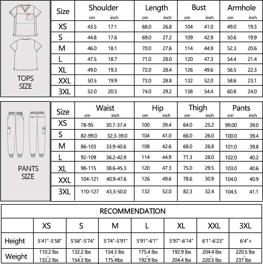 KUNGFU SCRUBS Ensemble médical homme manches longues antibactérien