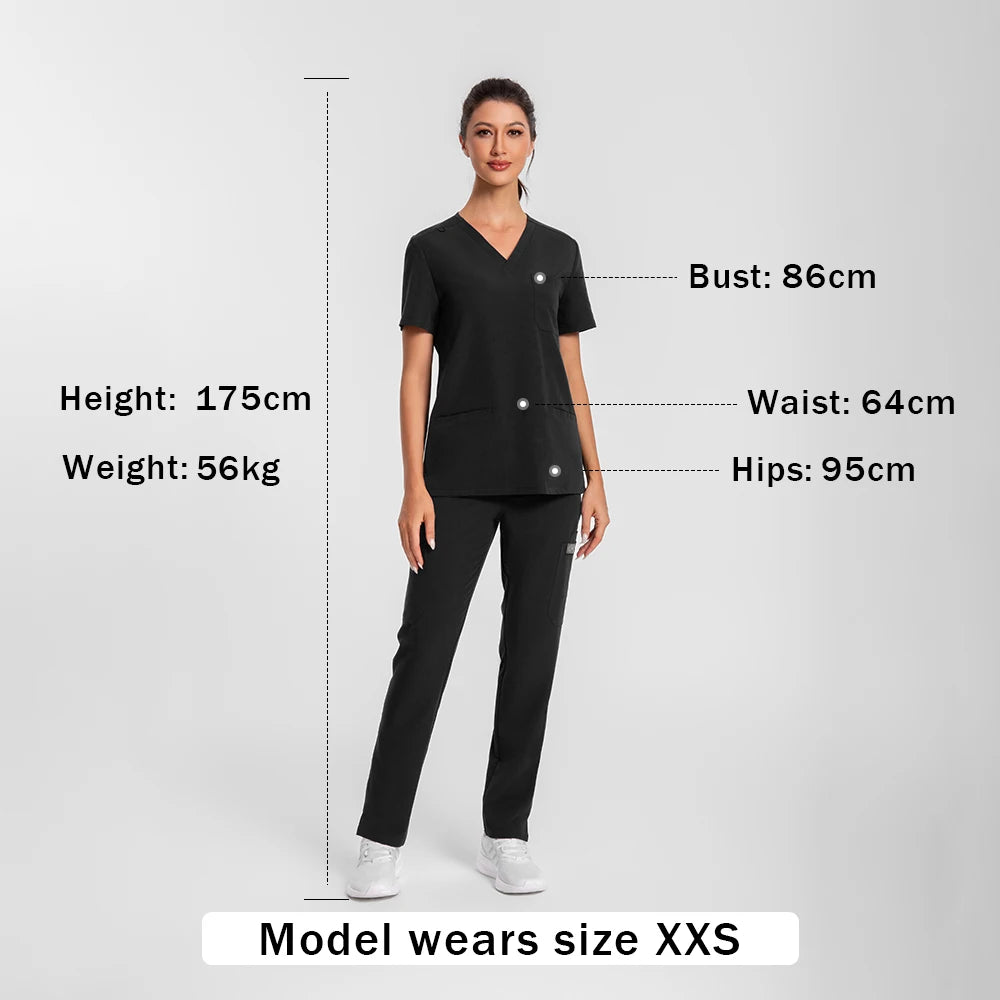 KUNGFU SCRUBS Ensemble médical femme antibactérien noir
