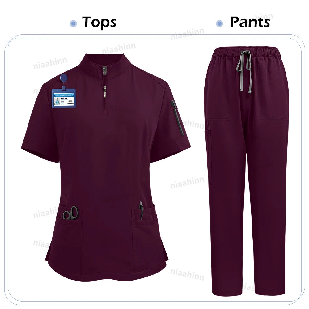 Ensemble Médical Unisexe - Haut Col V et Pantalon (9 Couleurs)