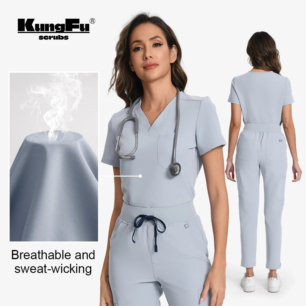 KUNGFU SCRUBS Ensemble médical femme anti-froissement