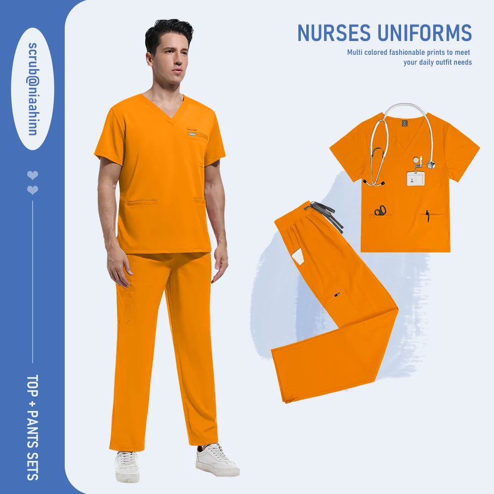 Ensemble Médical Col en V (8 Couleurs)