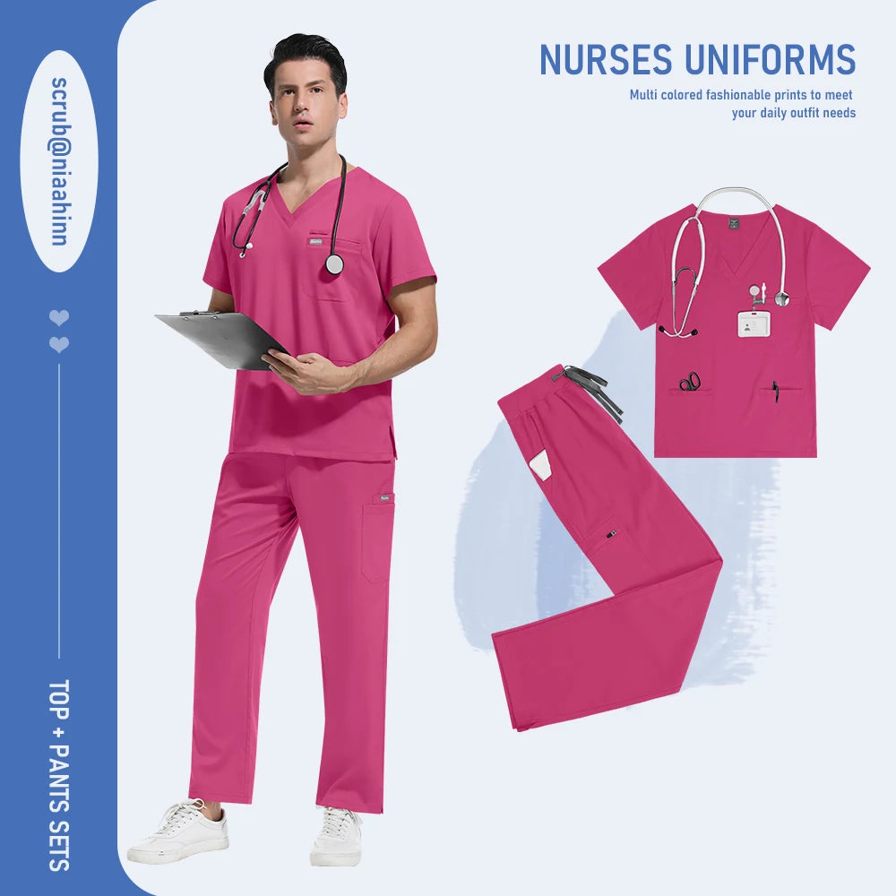 Ensemble Médical Homme-Femme - Haut et Pantalon (8 Couleurs)