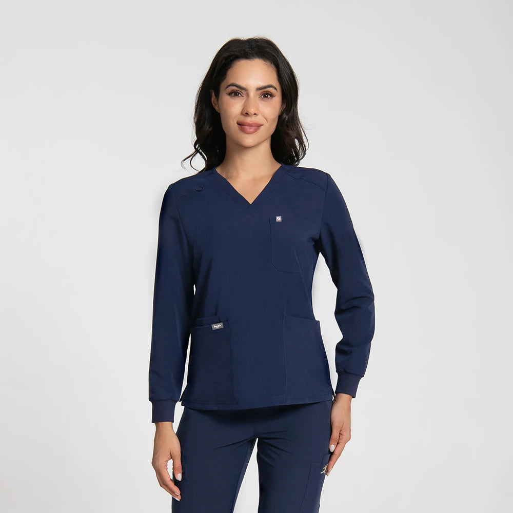 KUNGFU SCRUBS Ensemble médical femme manches longues antibactérien