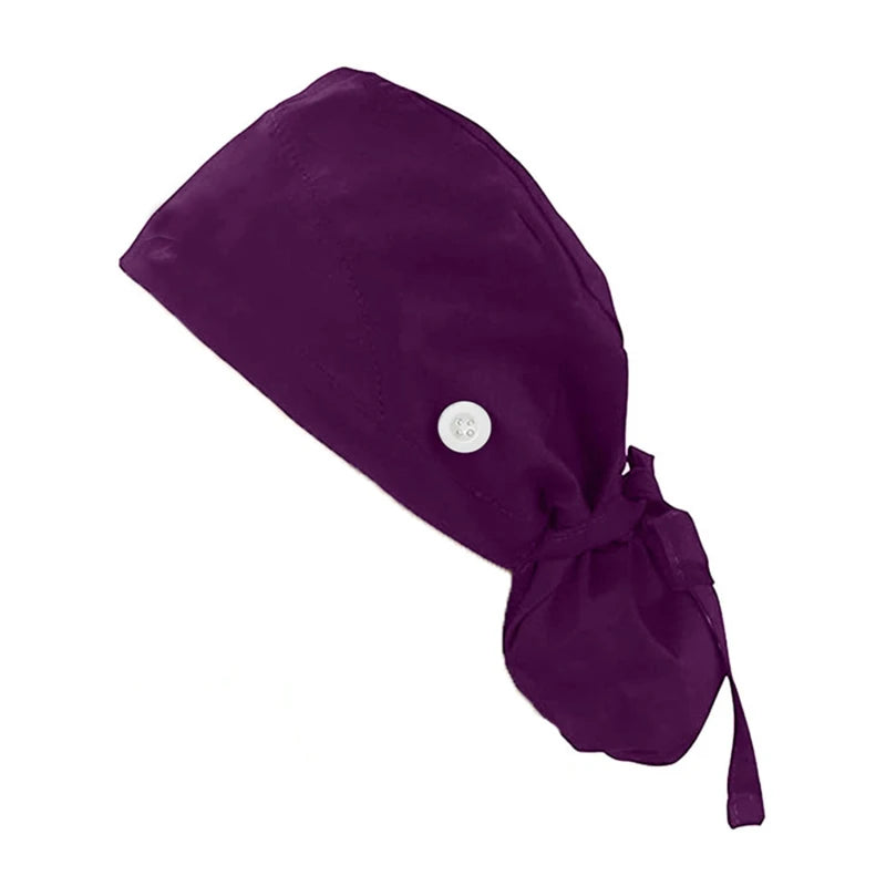 Bonnet chirurgical avec bouton unisexe - Calot médical pour élastiques de masque