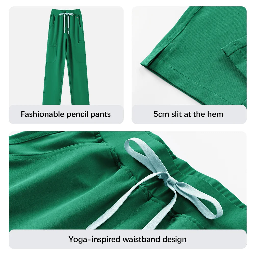 Ensemble Médical Antibactérien Vert - 2 Pièces (Haut et Pantalon)