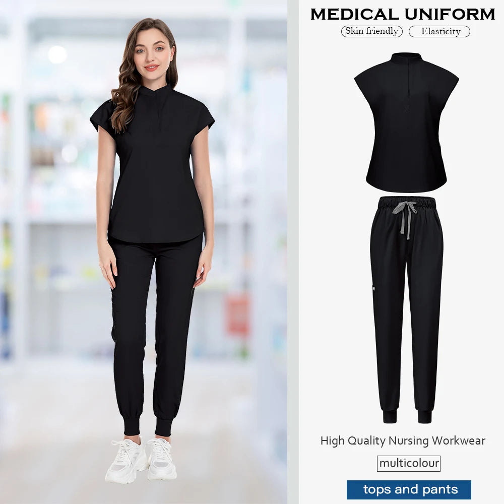 Ensemble Médical Femme - Haut et Pantalon Jogger (16 Couleurs)