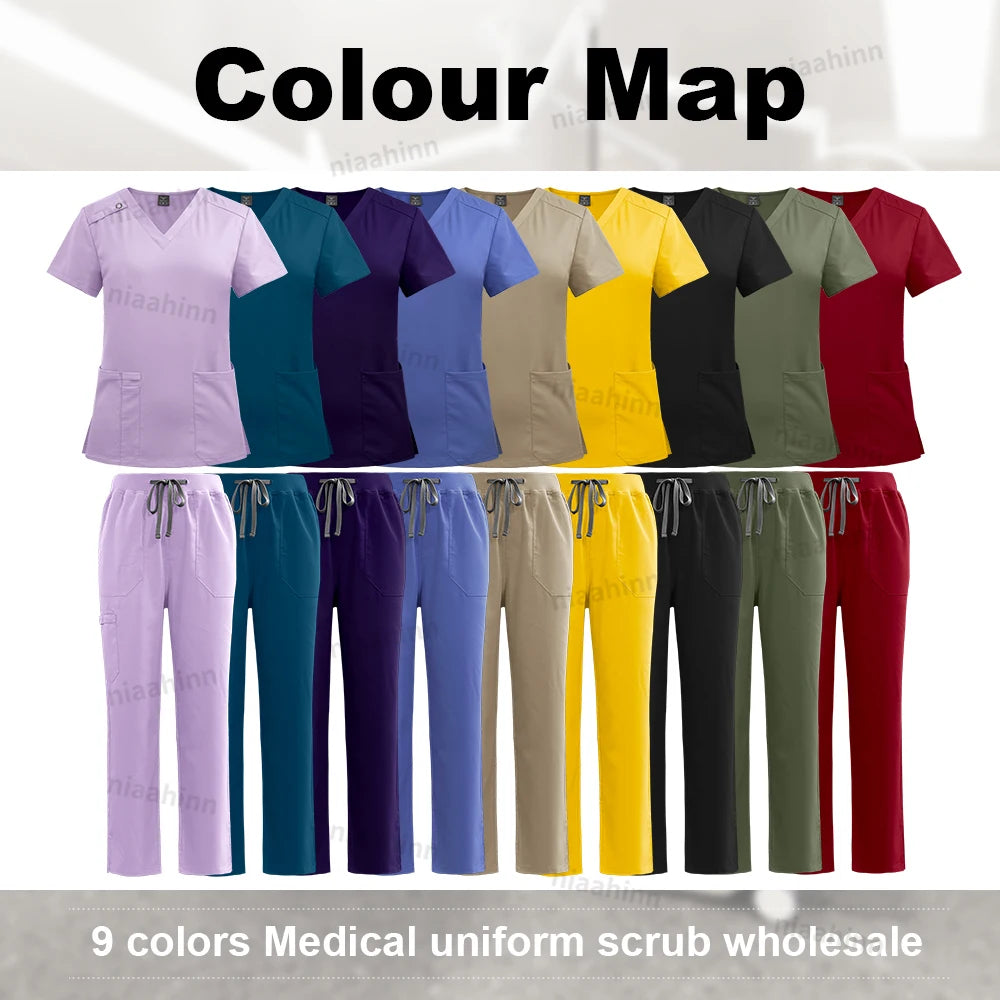 Ensemble Médical Femme - Haut et Pantalon (9 Couleurs)