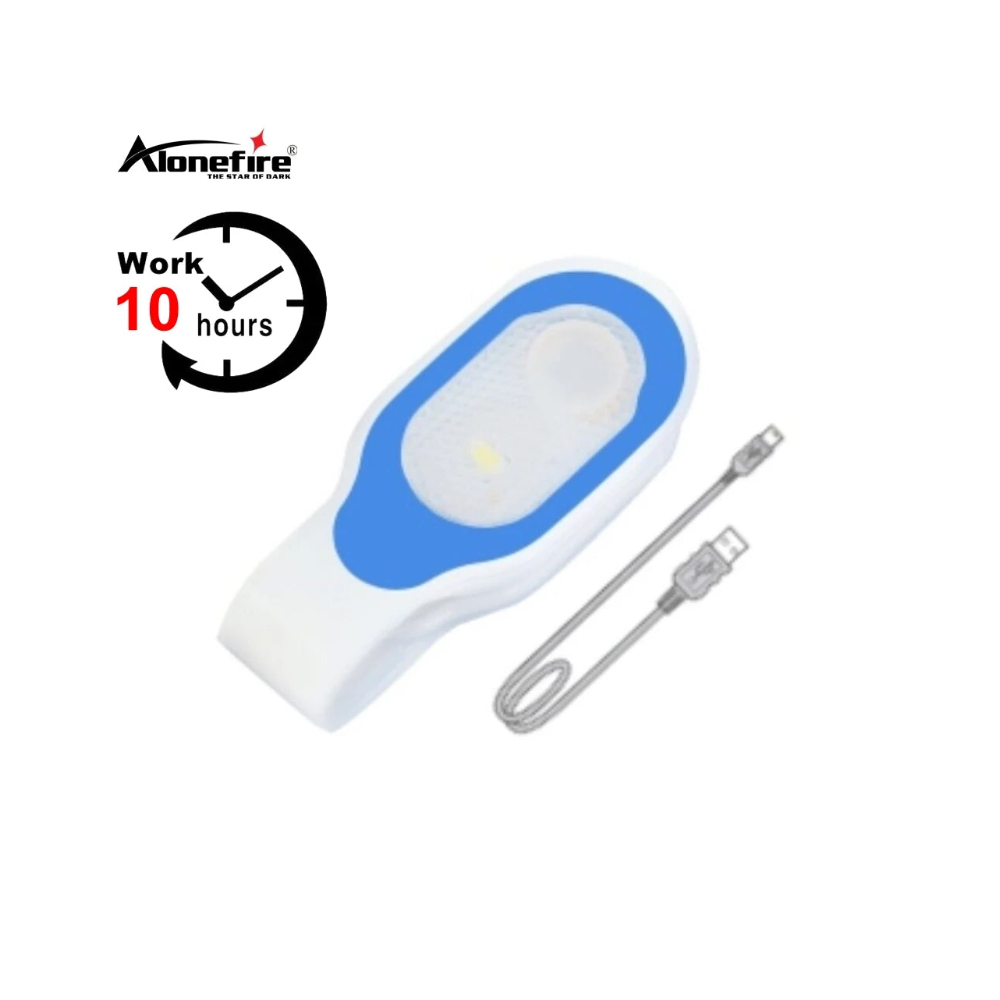 Lampe de Sécurité LED Rechargeable USB avec Clip