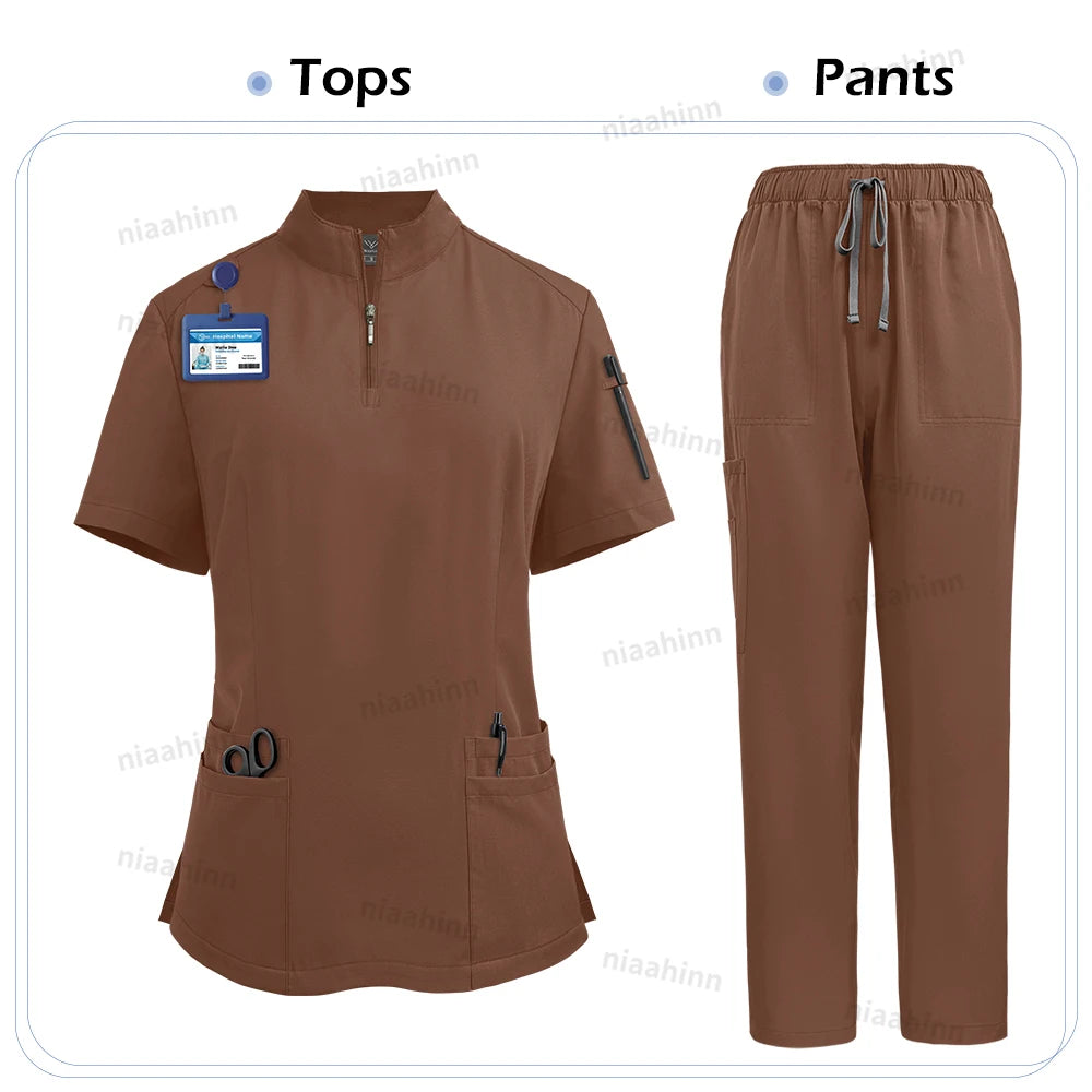 Ensemble Médical Unisexe - Haut Col V et Pantalon (9 Couleurs)