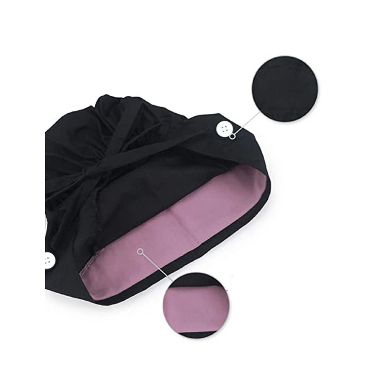 Bonnet chirurgical avec bouton unisexe - Calot médical pour élastiques de masque