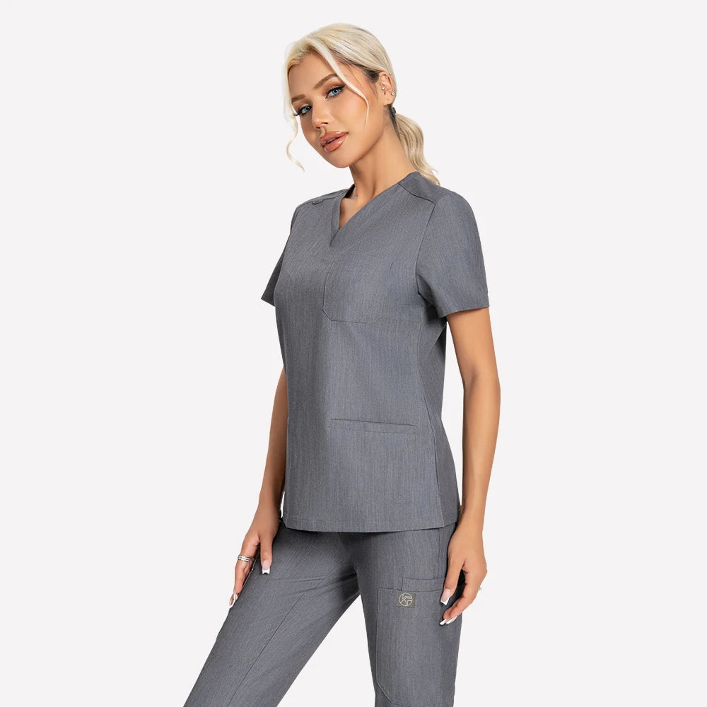 KUNGFU SCRUBS Ensemble médical femme col en V ajusté