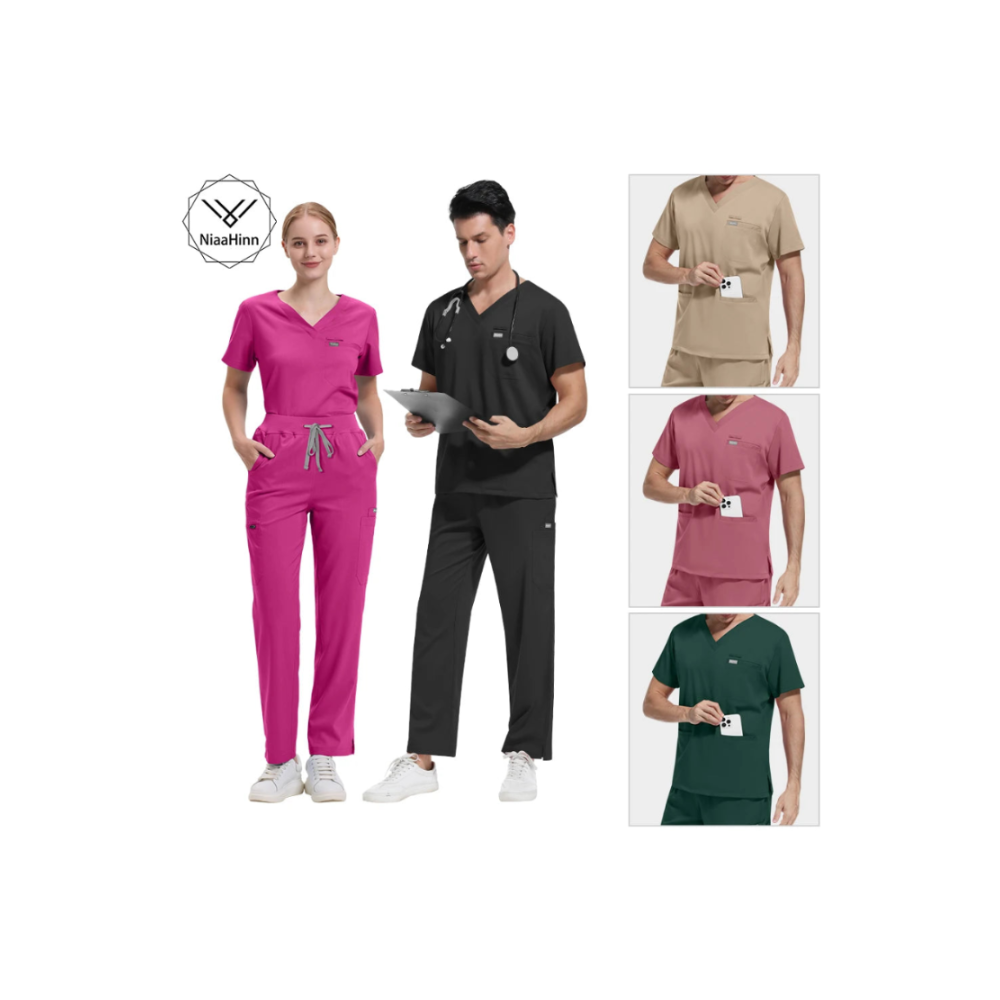 Ensemble Médical Col en V (8 Couleurs)