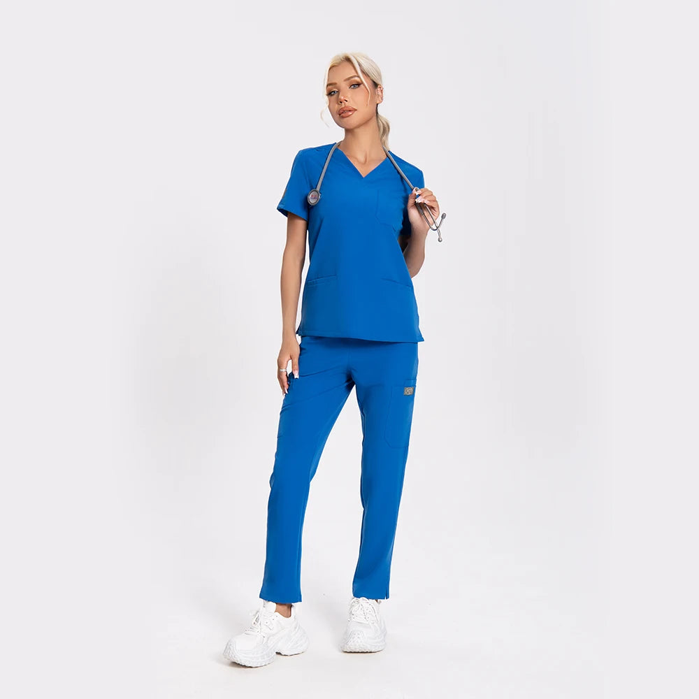 KUNGFU SCRUBS Ensemble médical femme anti-froissement doux antibactérien