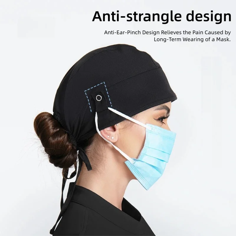 KUNGFU SCRUBS Bonnet chirurgical unisexe absorbant la transpiration